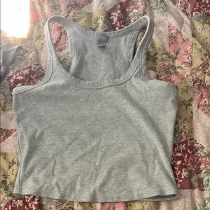 Gray cropped Tank Top